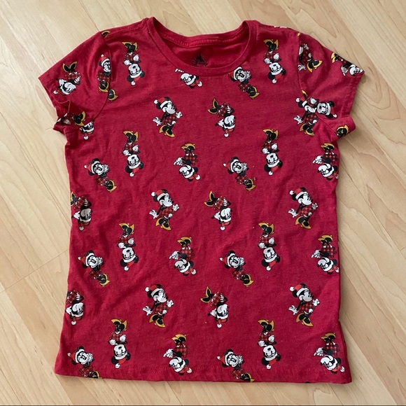 Disneyland Girls Holiday Minnie Shirt - Picture 1 of 5
